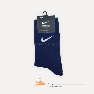 جوراب Nike سرمه ای اسپرت ساق بلند نخ پنبه برند پاریس کد 10104